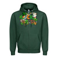 Sports Green lucky nurse St. Patrick's Day Zipper Hoodie - FaDigitalArtStudio