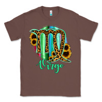 Chestnut Virgo Zodiac Sign Sunflower Leopard Serape Classic Tee - RanaPortraitStore