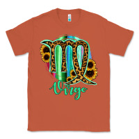 Copper Virgo Zodiac Sign Sunflower Leopard Serape Classic Tee - RanaPortraitStore
