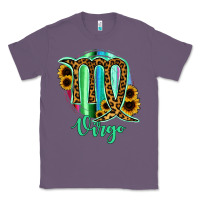 Lavender Virgo Zodiac Sign Sunflower Leopard Serape Classic Tee - RanaPortraitStore