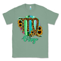 Sage Virgo Zodiac Sign Sunflower Leopard Serape Classic Tee - RanaPortraitStore