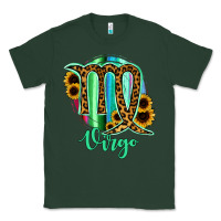 Sports Green Virgo Zodiac Sign Sunflower Leopard Serape Classic Tee - RanaPortraitStore