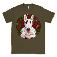 Army Green Christmas Bull Terrier Classic Tee - RanaPortraitStore