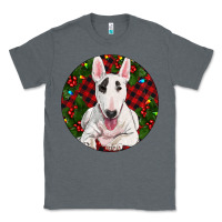 Charcoal Heather Christmas Bull Terrier Classic Tee - RanaPortraitStore
