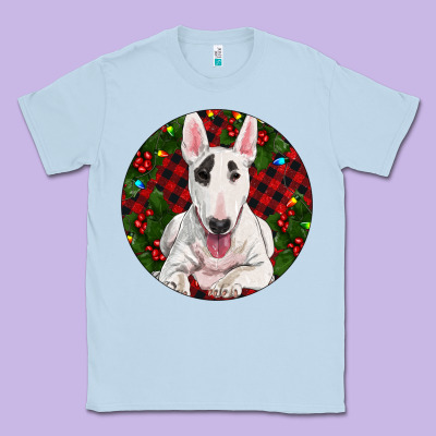 Christmas Bull Terrier Classic Tee Designed By Ranaportraitstore