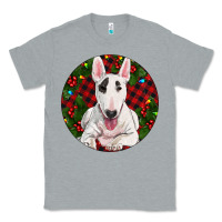 Heather Grey Christmas Bull Terrier Classic Tee - RanaPortraitStore