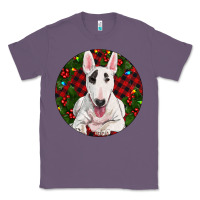 Lavender Christmas Bull Terrier Classic Tee - RanaPortraitStore