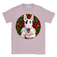 Lilac Christmas Bull Terrier Classic Tee - RanaPortraitStore