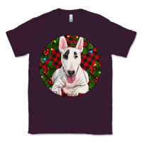 Plum Christmas Bull Terrier Classic Tee - RanaPortraitStore