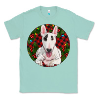 Seafoam Christmas Bull Terrier Classic Tee - RanaPortraitStore