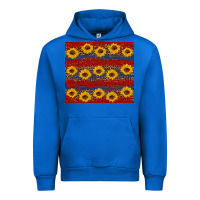 Cobalt usa and sunflower pattern Urban Hoodie - Artiststas