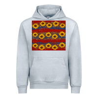 Heather Grey usa and sunflower pattern Urban Hoodie - Artiststas