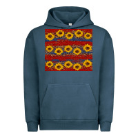 Pigment Midnight Navy usa and sunflower pattern Urban Hoodie - Artiststas