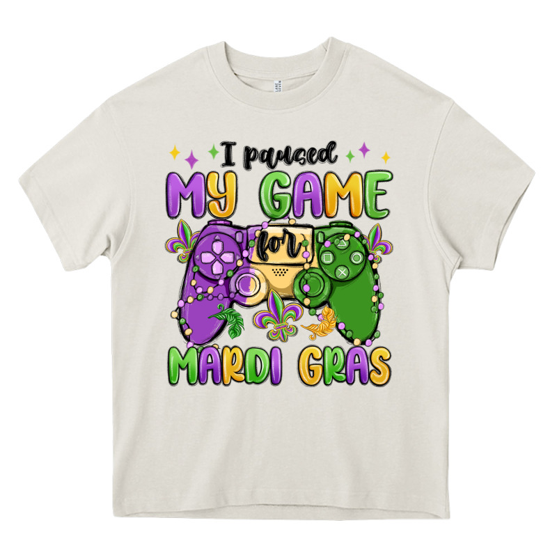 I Paused My Game For Mardi Gras Heavy Core Tee by MaliasSmallBusiness | Teevron