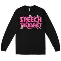 Black breast cancer speech therapist Long Sleeve Tee - texasbilliewilder