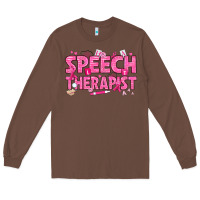 Chestnut breast cancer speech therapist Long Sleeve Tee - texasbilliewilder