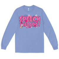 Colony Blue breast cancer speech therapist Long Sleeve Tee - texasbilliewilder