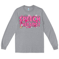 Heather Grey breast cancer speech therapist Long Sleeve Tee - texasbilliewilder
