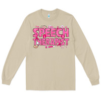 Mushroom breast cancer speech therapist Long Sleeve Tee - texasbilliewilder