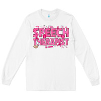 White breast cancer speech therapist Long Sleeve Tee - texasbilliewilder