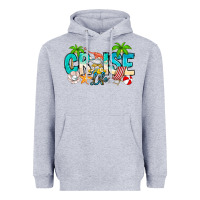 Heather Grey Cruise Life Heavyweight Hoodie - CowhideDigitalArt