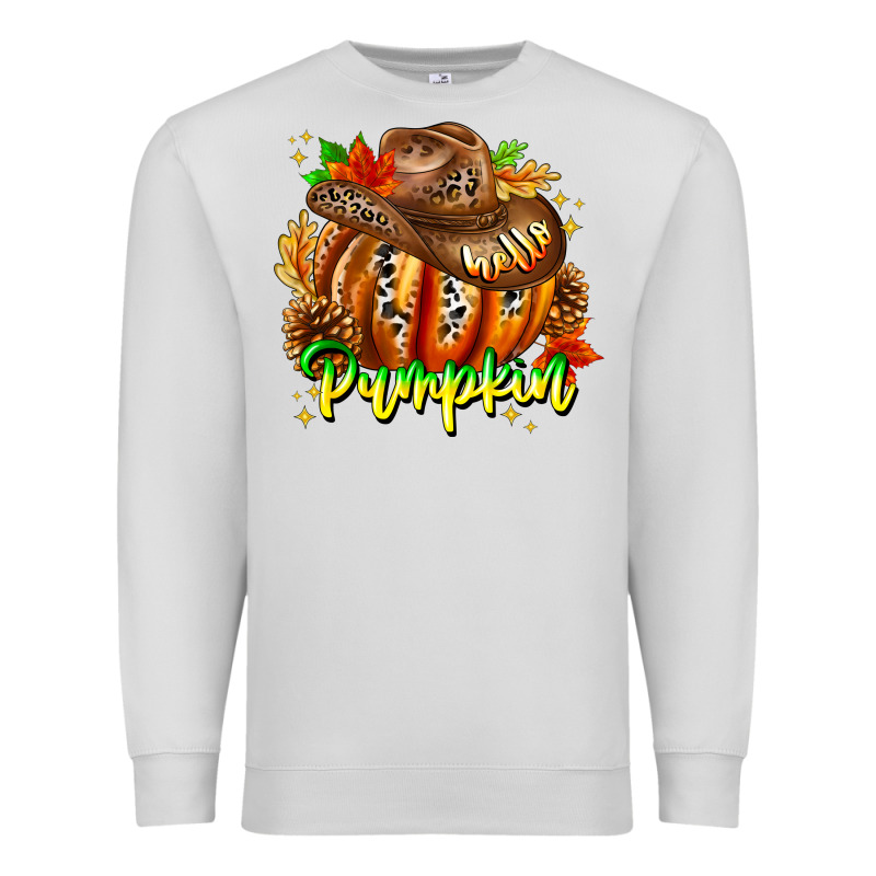 Hello Pumpkin Premium Sweatshirt by CowhideDigitalArt | Teevron