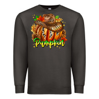 Smoke Hello Pumpkin Premium Sweatshirt - CowhideDigitalArt