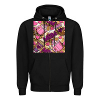 Black mom coffee cups with leopard seamless pattern bbs Zipper Hoodie - BundleAndBundleShop