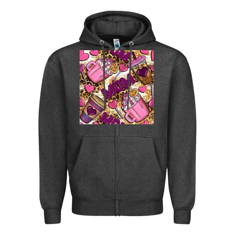 Mom Coffee Cups With Leopard Seamless Pattern Bbs Zipper Hoodie by BundleAndBundleShop | Teevron