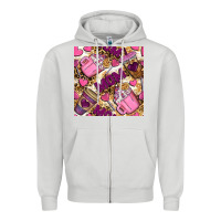 Dove Grey mom coffee cups with leopard seamless pattern bbs Zipper Hoodie - BundleAndBundleShop
