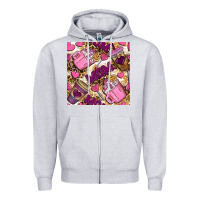 Heather Grey mom coffee cups with leopard seamless pattern bbs Zipper Hoodie - BundleAndBundleShop