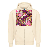 Sandshell mom coffee cups with leopard seamless pattern bbs Zipper Hoodie - BundleAndBundleShop