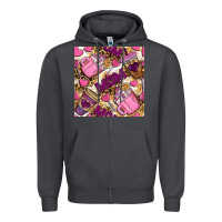 Smoke mom coffee cups with leopard seamless pattern bbs Zipper Hoodie - BundleAndBundleShop