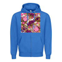 True Royal mom coffee cups with leopard seamless pattern bbs Zipper Hoodie - BundleAndBundleShop