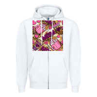 White mom coffee cups with leopard seamless pattern bbs Zipper Hoodie - BundleAndBundleShop