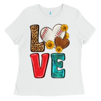 White western love baseball Ladies Tee - NancyCooperArtShop