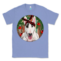 Colony Blue Christmas Bull Terrier Classic Tee - RanaPortraitStore