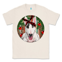 Natural Christmas Bull Terrier Classic Tee - RanaPortraitStore