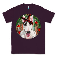 Plum Christmas Bull Terrier Classic Tee - RanaPortraitStore