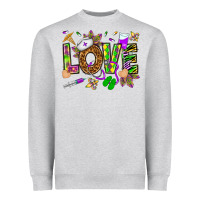 Mardi Gras Love Nurse Heavyweight Sweatshirt | Teevron