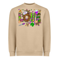 Mushroom Mardi Gras love Nurse Heavyweight Sweatshirt - HowdyJamesFarm