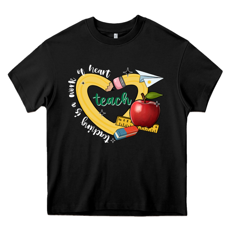 Teaching Is A Work Of Heart Heavy Core Tee by JahusDesignShop | Teevron