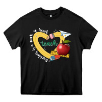 Black teaching is a work of heart Heavy Core Tee - JahusDesignShop