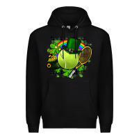 Black St. Patrick's Day Tennis Premium Hoodie - FaDigitalArtStudio