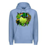 Colony Blue St. Patrick's Day Tennis Premium Hoodie - FaDigitalArtStudio