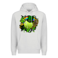 Dove Grey St. Patrick's Day Tennis Premium Hoodie - FaDigitalArtStudio