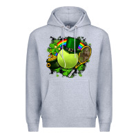 Heather Grey St. Patrick's Day Tennis Premium Hoodie - FaDigitalArtStudio