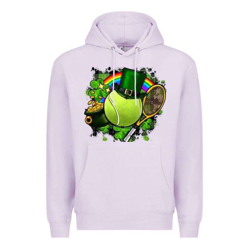 St. Patrick's Day Tennis Premium Hoodie by FaDigitalArtStudio | Teevron