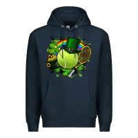 Navy St. Patrick's Day Tennis Premium Hoodie - FaDigitalArtStudio