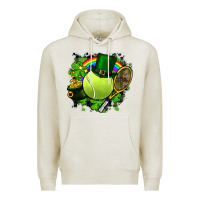 Oatmeal Heather St. Patrick's Day Tennis Premium Hoodie - FaDigitalArtStudio